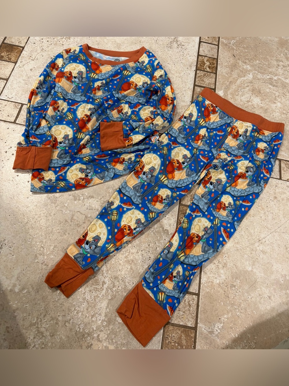 EUC Bamboo Pajamas - Disney Lady and the Tramp - 2T
